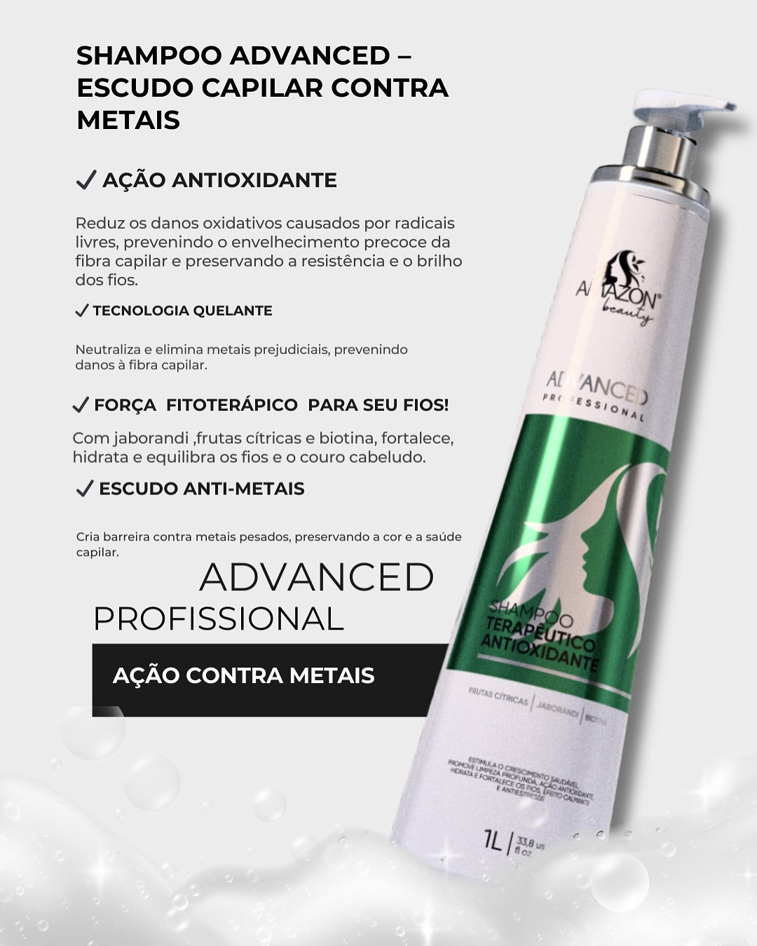 Shampoo Advanced Terapêutico e Antioxidante