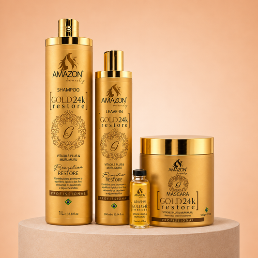 Gold 24K Restore - Linha Profissional Completa